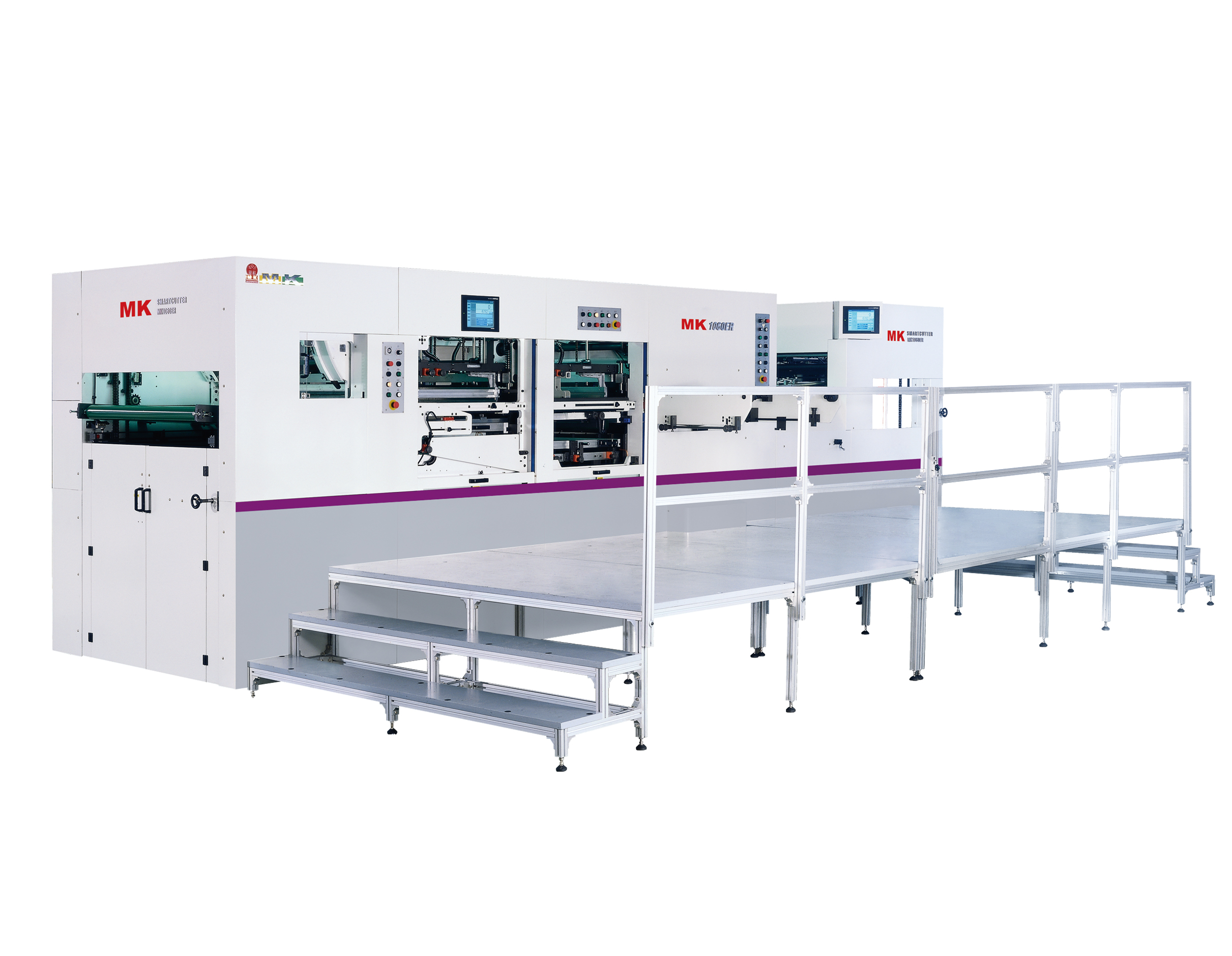 MK1060ER平压平自动全清废模切机
技术描述：全清废技术
2008年，凯时尊龙人生就是博推出国内第一台全清废模切机。实现从模切、清废、分盒、自动出料的高自动化纸盒成型加工。为中国全清废技术的突破起到了推进作用，也使全清废模切机正式在国内推广开来。